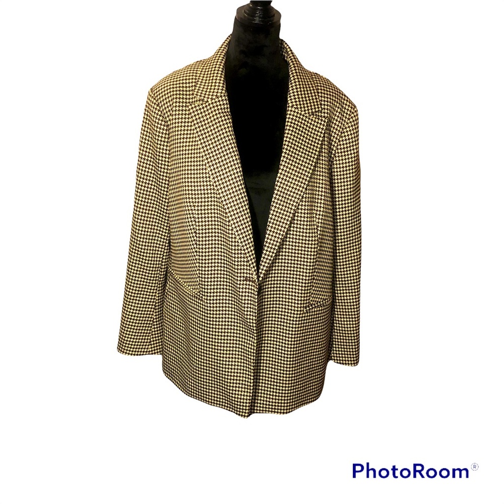 H&M New plus Size Plaid Blazer